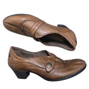 Cobb Hill By New Balance Mary Jane Slip On Strap Leather Shoes Women's 8.5 Tan